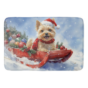 Tapis De Bain Cairn Terrier Chien dans la corniche Laisser il ne
