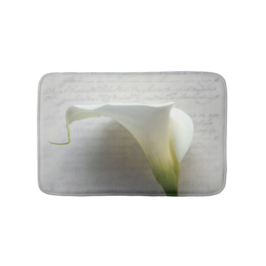 Tapis De Bain Calla lily sur l'ancien script (Devant)