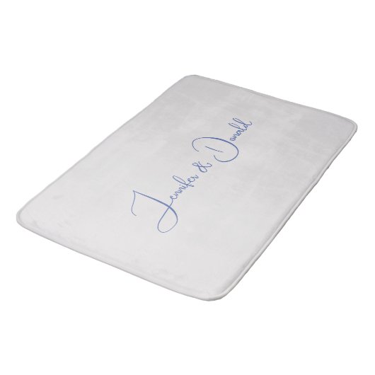 Tapis De Bain Calligraphie tendance écriture classique simple pe (Angle)
