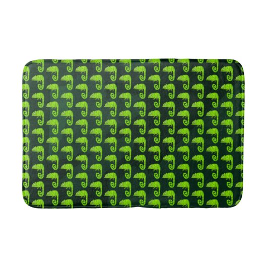Tapis De Bain Caméléon vert mignon (Devant)