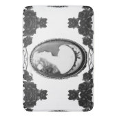 Tapis De Bain Caméo gothique et design Rose (devant Vertical)