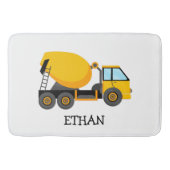 Tapis De Bain Camion de construction ciment jaune sur mesure pou (Devant)