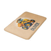 Tapis De Bain Camion de construction Jaune moderne (Angle)