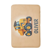 Tapis De Bain Camion de construction Jaune moderne (Devant (Vertical))