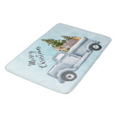 Tapis De Bain Camion de Noël avec pins et animaux de forêt (Angle)