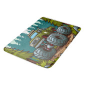 Tapis De Bain Camion Monster Vert dans la forêt (Angle)