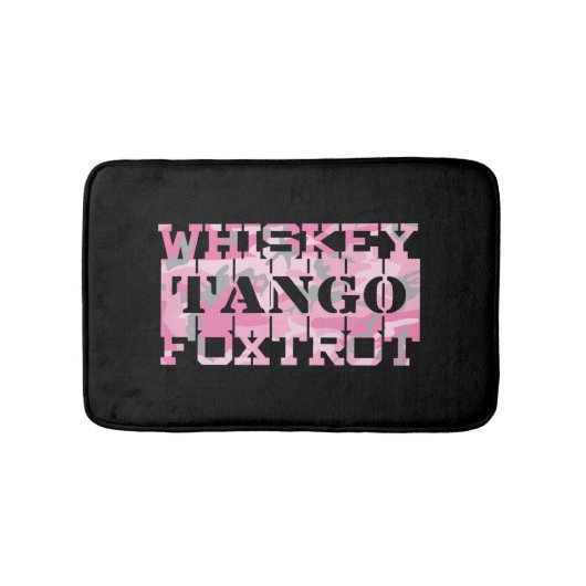 Tapis De Bain Camion rose Foxtrot Tango Whiskey Militaire (Devant)