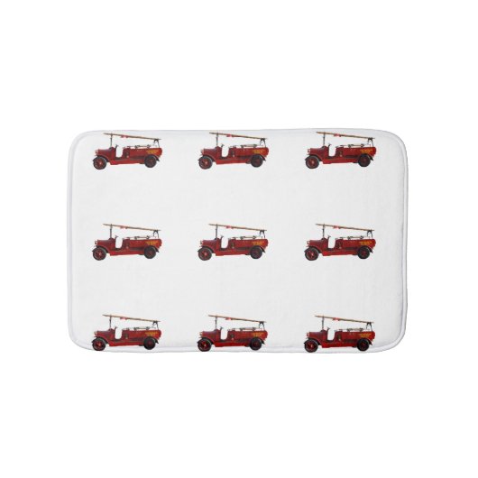 Tapis De Bain Camions Red Fire vintages, (Devant)