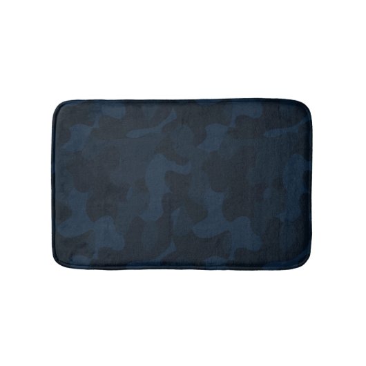 Tapis De Bain Camo Abstrait Bleu Foncé (Devant)