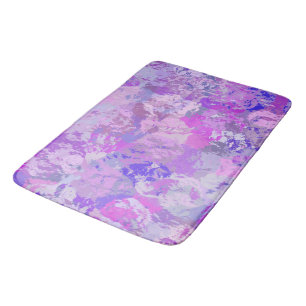 Tapis De Bain Camo Abstrait tendance rose violet bleu