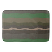 Tapis De Bain Camo et bandes abstraites vertes (Devant)