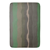 Tapis De Bain Camo et bandes abstraites vertes (devant Vertical)