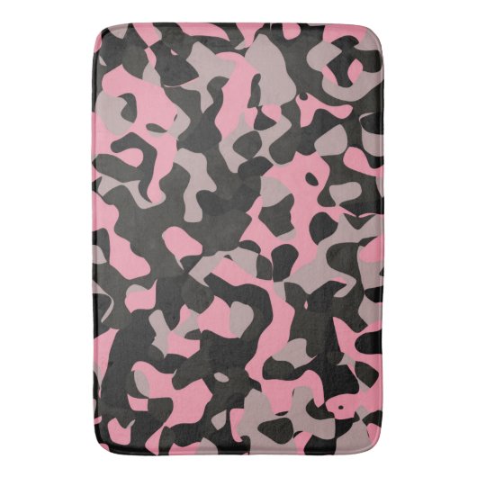 Tapis De Bain Camo rose et noir (devant Vertical)