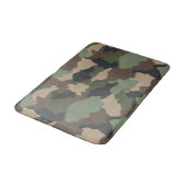 Tapis De Bain Camouflage Bois Camo Kaki Tan Noir (Angle)