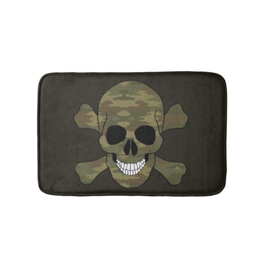 Tapis De Bain Camouflage Crâne et os croisés Mat de bain (Devant)