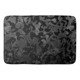 Tapis De Bain Camouflage moderne Camo-noir et gris foncé