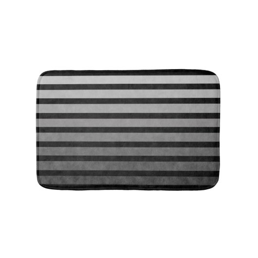 Tapis De Bain Camouflage Noir Et Gris Tailles De Ligne Texturées (Devant)