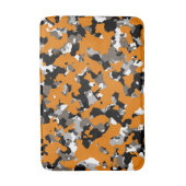 Tapis De Bain Camouflage noir gris orange Tan (Devant (Vertical))
