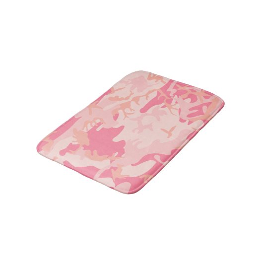 Tapis De Bain Camouflage Rose, Militaire, Armée (Angle)