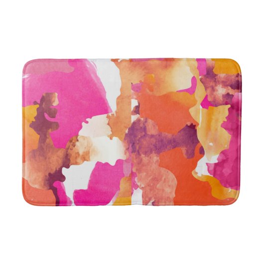 Tapis De Bain Camouflage rose orange (Devant)