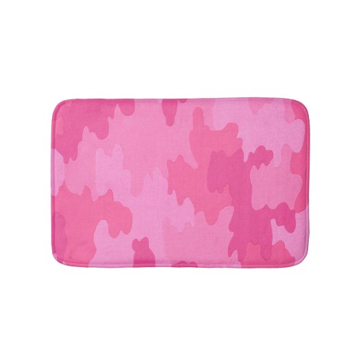 Tapis de bain camouflage rose vif (Devant)