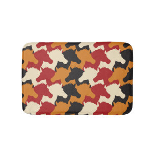 Tapis De Bain Camouflage tête de licorne, répétition motif.