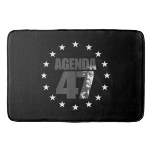Tapis De Bain Campagne de réélection patriotique Agenda 47 Trump
