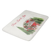 Tapis De Bain Camper de remorque de Noël Peace, Love & Jove (Angle)