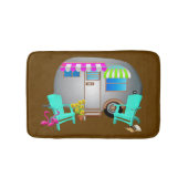 Tapis De Bain Camping-car argenté thème tropical (Devant)