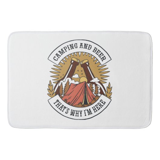 Tapis De Bain Camping et Bière (Devant)