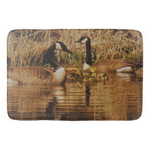 Tapis De Bain Canada Goose Family Cute Babies Goslings Oies