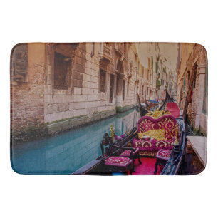 Tapis De Bain Canal avec gondole traditionnelle à Venise, Italie