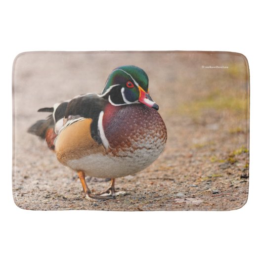 Tapis De Bain Canard à bois tiré sur le gravier (Devant)