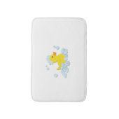 Tapis De Bain Canard dans les bulles bleues (Devant (Vertical))