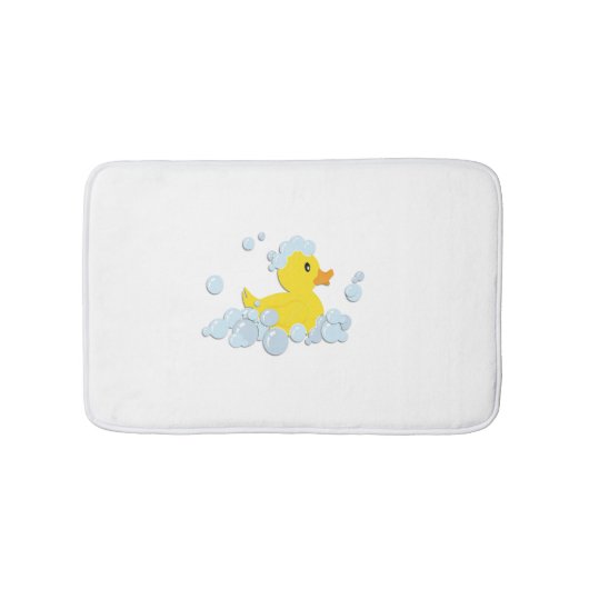 Tapis De Bain Canard dans les bulles bleues (Devant)