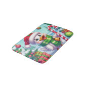 Tapis De Bain Canard de Noël coloré mignon (Angle)