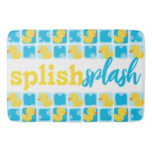 Tapis De Bain Canard en caoutchouc à lavis Splish Splash à carre