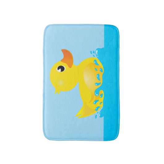 Tapis De Bain Canard en caoutchouc jaune mou éclaboussant (Devant (Vertical))