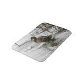 Tapis De Bain Canard gris sur la nuit du lac (Angle)