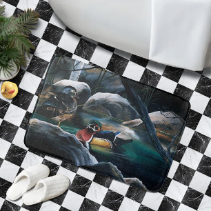 Tapis De Bain Canards branchés Étang de nidification Nature Faun