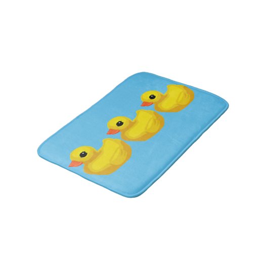 Tapis De Bain "Canards dans une rangée " (Angle)