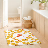Tapis De Bain Canards en caoutchouc jaune mignon Monogramme 