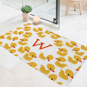 Tapis De Bain Canards en caoutchouc jaune mignon Monogramme 