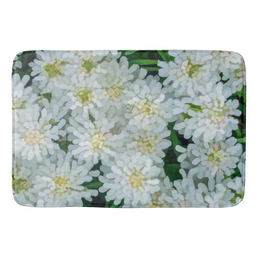 Tapis De Bain Candytuft Fleur Blanche Graphisme Art Douche Ridea (Devant)