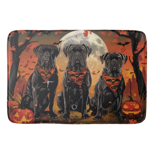 Tapis De Bain Cane Corso Halloween Épouvantable (Devant)