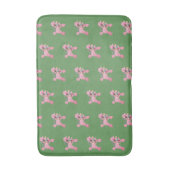 Tapis De Bain Caniche rose sur vert (Devant (Vertical))