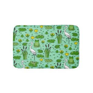 Tapis De Bain Cannes, hérons, lis : essaim vintage.