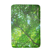 Tapis De Bain Canopée verte, Branches feuillues avec ciel bleu (Devant (Vertical))