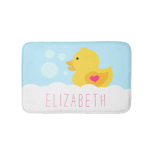 Tapis De Bain Caoutchouc En Caoutchouc Avec Coeur Rose