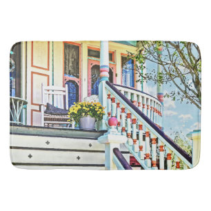 Tapis De Bain Cape May NJ - Fauteuil à bascule blanc sur le porc